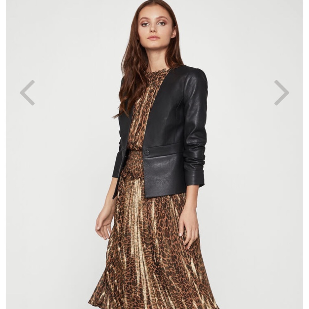 BCBG “Cruz” black pleather jacket - Picture 2 of 8